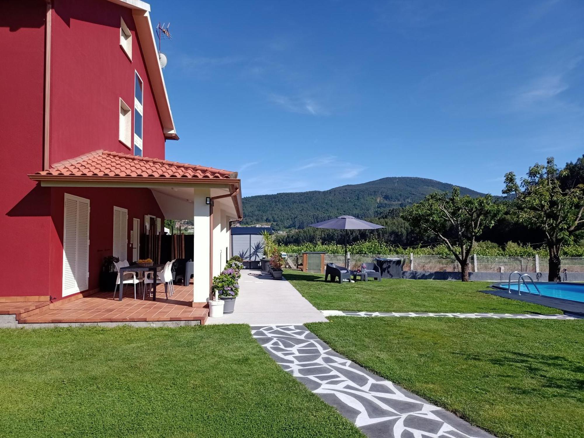 Apartamento En Bloque Vivienda Con Piscina Y Barbacoa A 15 Min De La Playa Meis Exteriér fotografie